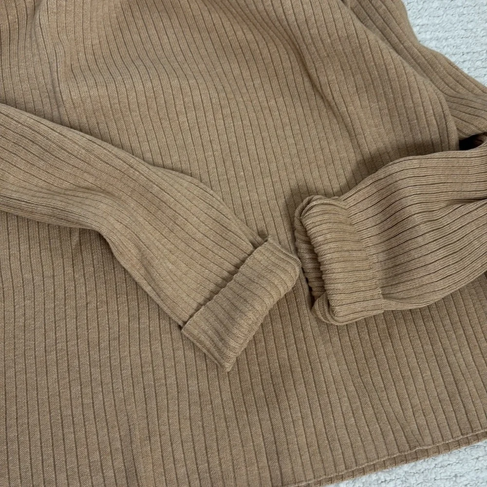 The Limited Ribbed Tan Turtleneck Sweater- NWOT- 100% Cotton - Picture 9 of 13
